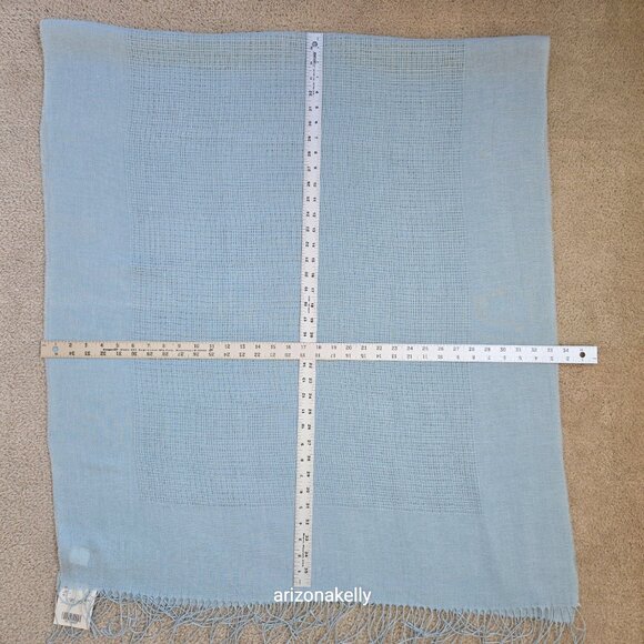NWT Tanner Italian Linen Shawl Oversized Scarf Blue - Picture 3 of 12